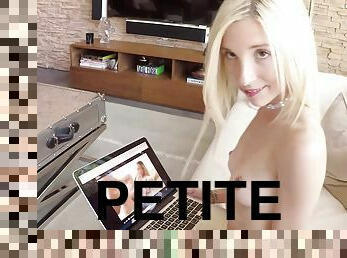 masturbacja, gwiazda-porno, pov, młode18, blondynka, ładniutka, piękne, młode, sterczące