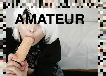 doggy, dilettant, anal-sex, junge, blondine, automat, nette, allein, weiß