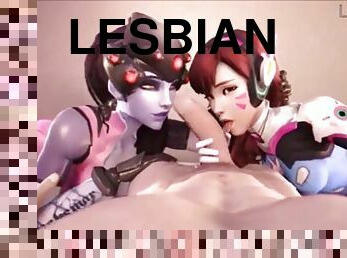 lesbienne, compilation, hentai