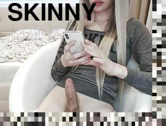 Coed Skinny TS Blond Cam Show