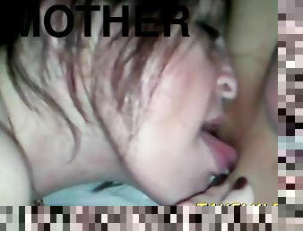 Mother I´d Like To Bang sucks his stepson male stick in the bed hidden camera POINT-OF-VIEW PORN