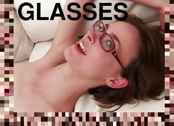 Nerd girlfriend wearing glasses