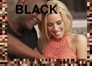 BLACK4K. Tender creature enjoys shaft in crazy black...