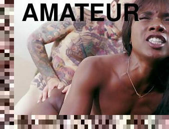 hårete, amatør, anal, blowjob, cumshot, ebony, hardcore, pornostjerne, svart, trekant