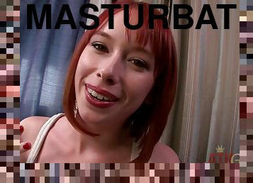 masturbation, chatte-pussy, ados, jouet, rousse, jeune-18, solo, rasé, érotique