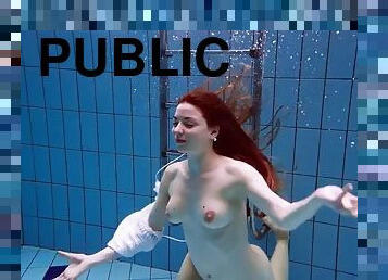 gros-nichons, public, russe, babes, ados, rousse, européenne, euro, piscine, fétiche