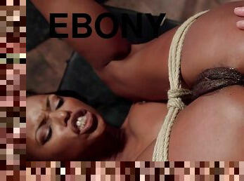 Filthy anal sex ebony bitch gets rear plugged
