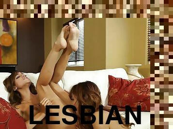 lésbicas, namorada, primeira-vez, belíssimo, pernas, tetas-pequenas