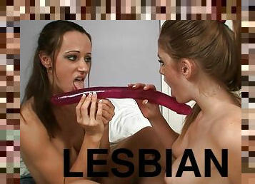 לסבית-lesbian, חדר-שינה, טבעי, דילדו, מדהימה