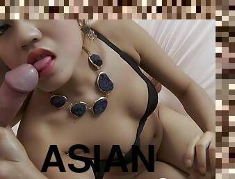 asiatique, baignade, amateur, fellation, maison, point-de-vue, douche, petits-seins
