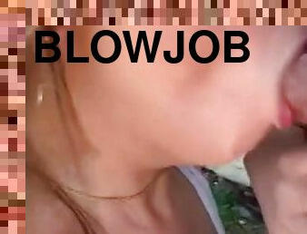 Teenager Ejaculant Covered Face Outside - Outside blowjobs
