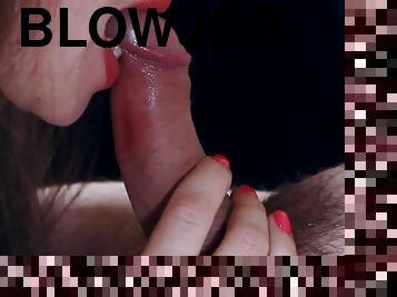 A deep blowjob woman with a cute face! handjob and blowjob!