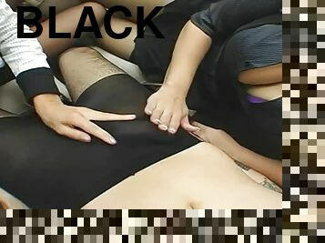 pejabat, pantyhose, perempuan-jelita, peju, milfs, tegar, merangsang-dengan-tangan, urut, creampie, hitam