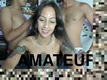 amador, babes, a-três, colégio, webcam, morena