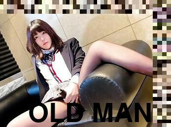 Old man cums inside