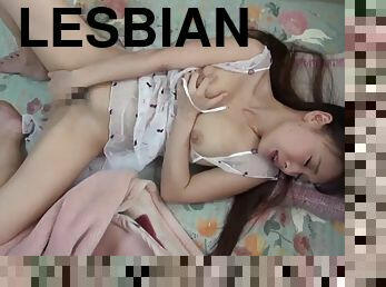 asiático, teta-grande, lésbicas, hardcore, japonesa, louca, a-três, suja