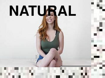 Redhead with perfect ALL NATURAL tits wanted a deep creampie