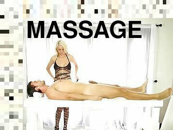 Heeled massage therapaist