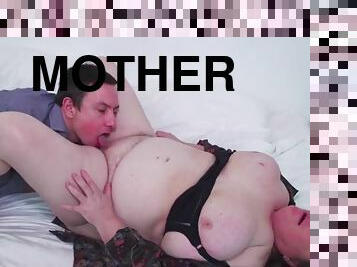 Really big bbw mother seduce lucky slim son