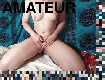 bouteille, énorme, chatte-pussy, amateur, ados, collège, virgin