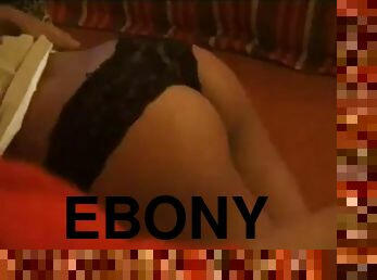 Big ebony booty spanked