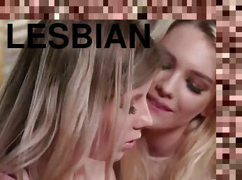 orgasme, vagina-pussy, lesbian-lesbian, permainan-jari, berambut-pirang