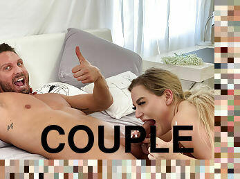 Horny libertine couple Blake Blossom and Quinton James have sex fun!