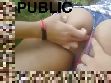 Public ass groping