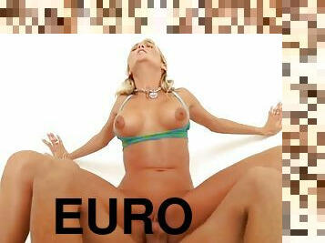 sport, babe, schwer, europäische, blondine, euro