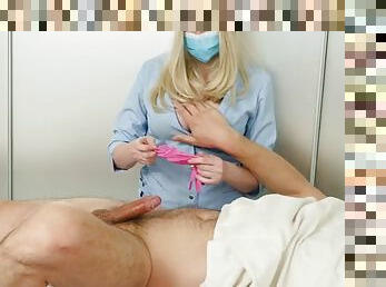 The nurse was doing a prostate massage. I cum in her mouth