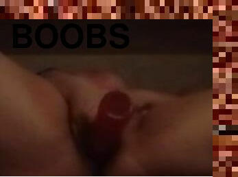 cul, gros-nichons, grosse, masturbation, amateur, ados, jouet, belle-femme-ronde, gode, seins