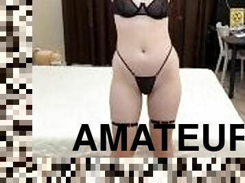 cul, gros-nichons, masturbation, chatte-pussy, giclée, amateur, compilation, lingerie, solo, brunette