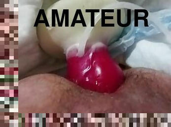 squirting, amateur, anal, juguete, consolador, a-solas