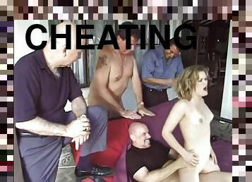 Cheating wives receiving huge facials