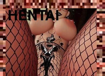 traseiros, teta-grande, orgasmo, mãe, pov, hentai, selvagem, domínio