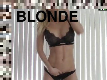 Big tits blonde webcam dildo masturbation