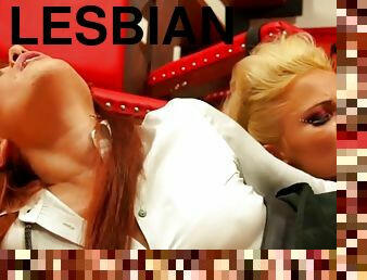 remmidildo, lesbo-lesbian, punapää, bukkake