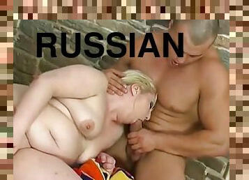 russo, anal, maduro, penetração-de-braço, bbw, rabo