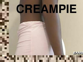 Interracial pov fuck with creampie ending