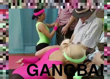 orgía, fiesta, anal, adolescente, alemán, gangbang, sexo-en-grupo, bragas, bukkake, flexible