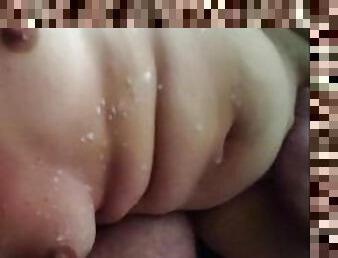 Powerful cumshot all over my Body