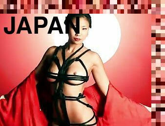 Japanese model strips from her kimono
