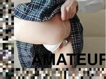 masturbação, aluna, amador, anal, adolescente, caseiro, puta-slut, minisaia, suja, loira