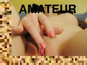 amateur, doigtage, petite-amie, gode, solo