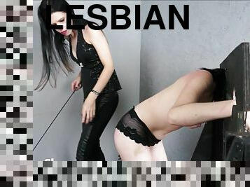Ruthless brazilian bdsm and lesbian spanking