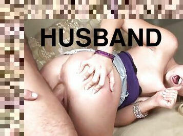 posisi-seks-doggy-style, bintang-porno, pengasuh-bayi, suami, berambut-pirang