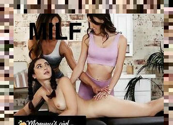 MOMMY'S GIRL - MILF Masseuse Aila Donovan Teaches Happy Endings To Rookies Jane Wilde & Maya Woulfe