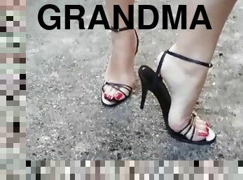 दादी, अव्यवसायी, नानी, पैर, सुंदर, बुत, महिलाओं-का-दबदबा