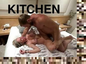 Cowboy daddy Kitchen creampie