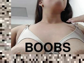 gros-nichons, mamelons, infirmière, amateur, seins, lait, soutien-gorge, en-lactation